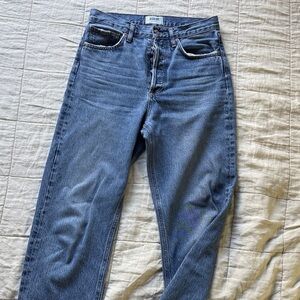 Agolde Blue Straight Leg Jeans